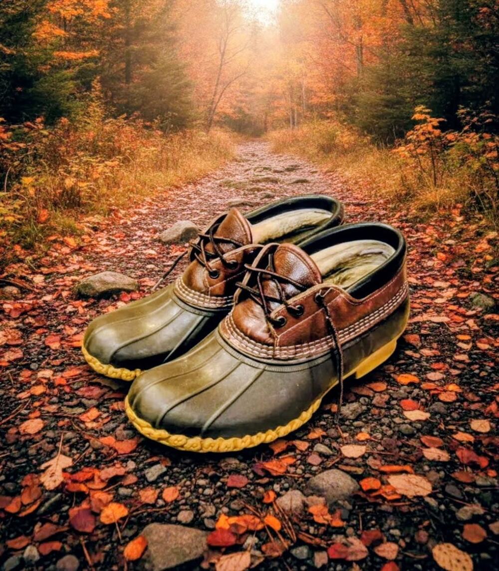 Vintage L.L. Bean Maine Hunting Duck Shoes Boots Leather Waterproof USA W 10